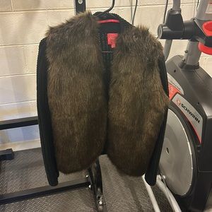 Fur black sweater from Anthropologie